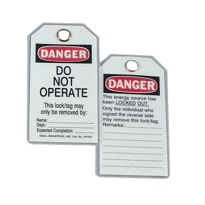 Ideal 44-848 Lockout Tag Standard, "Do Not Operate"
