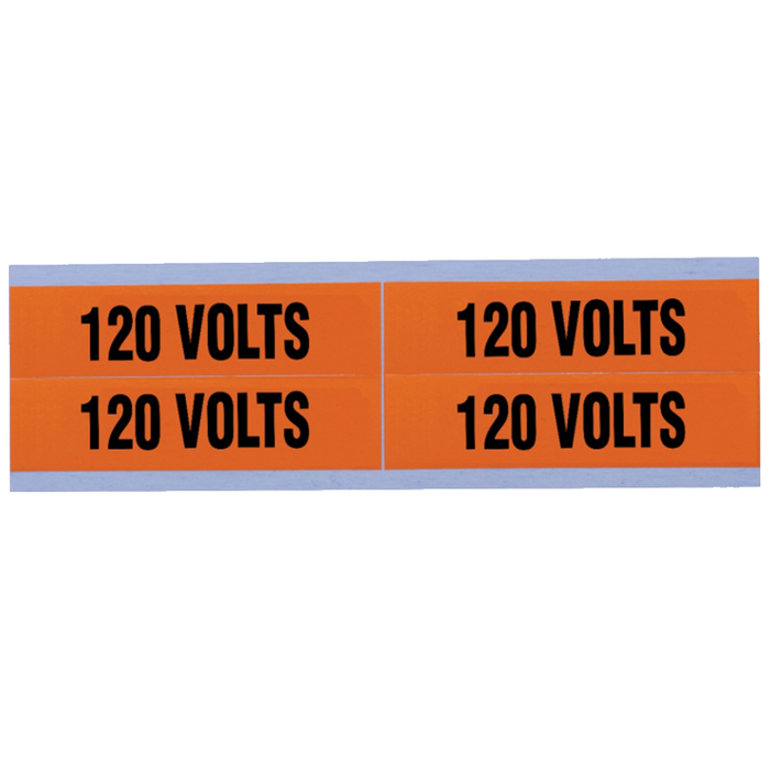 Ideal 44-353 Voltage and Conduit Marker Card, "120v", Medium
