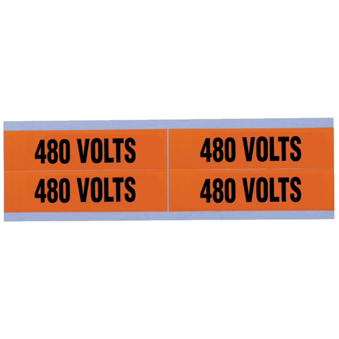 Ideal 44-364 Voltage and Conduit Marker Card, "480v", Medium