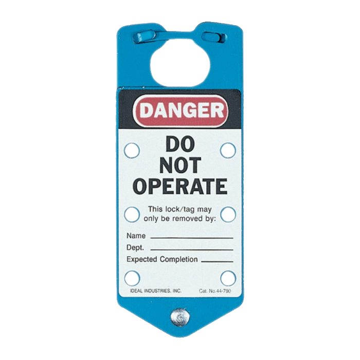 Ideal 44-790 Safety Lockout Hasp, "Do Not Operate", Blue