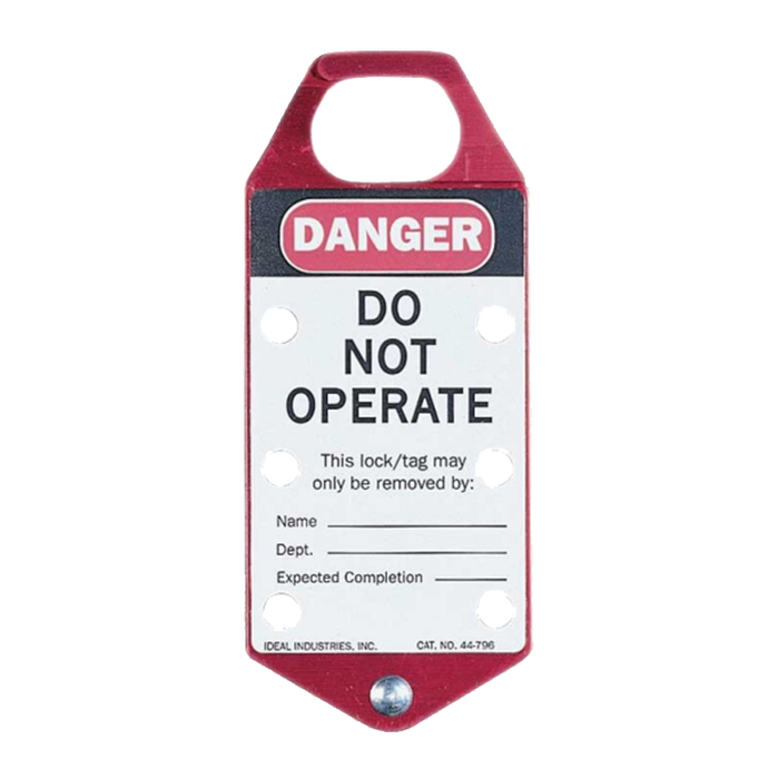 Ideal 44-791 Safety Lockout Hasp, "Do Not Operate", Red