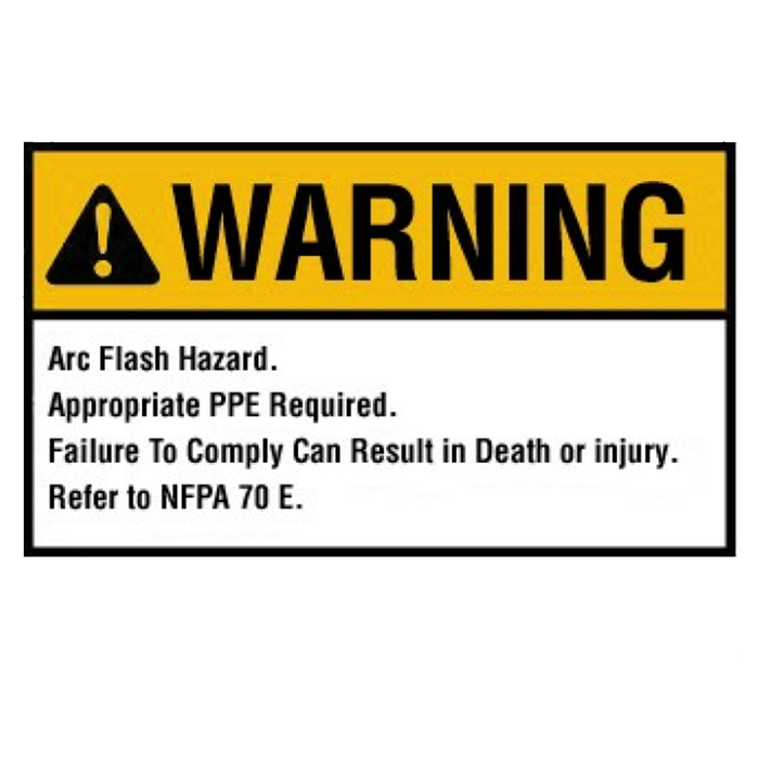 Ideal 44-892BK Warning Label, Nec Arc Flash, 3-1/2" x 5", Adhesive, Bulk 100pc