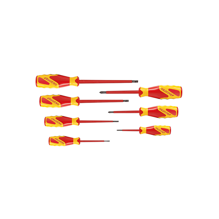 GEDORE 1616048 Vde Screwdriver Set, Is 2.5-6.5 Ph 0-2 (Pack of 7)