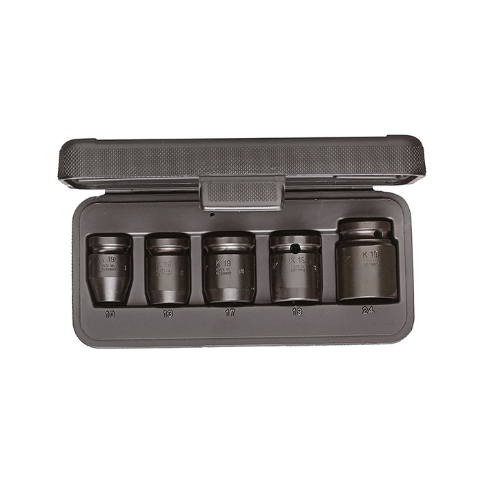 GEDORE 1646923 Car Impact Socket Set, 1/2", Hex 10 mm - 24 mm (Pack of 5)