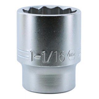 Wiha Tools 33820 12 Point, 1/2 Inch Drive Standard Socket, 1-1/16 Inch