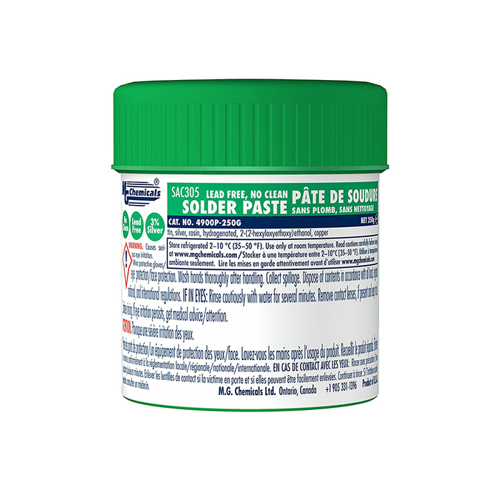 MG Chemicals 4900P-250G Lead Free No Clean Solder Paste 9 oz Jar