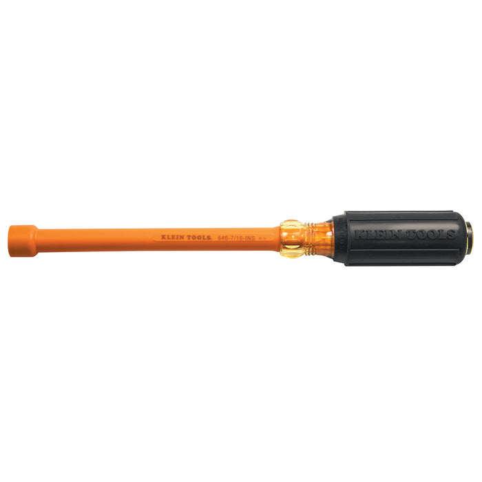 Klein Tools 646-7/16-INS 7/16 x 6" Insulated Hollow-Shaft Nut Driver