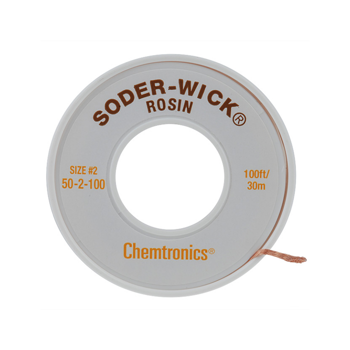 Chemtronics 50-2-100 SODER-WICK Rosin Desoldering Braid .060", 100ft