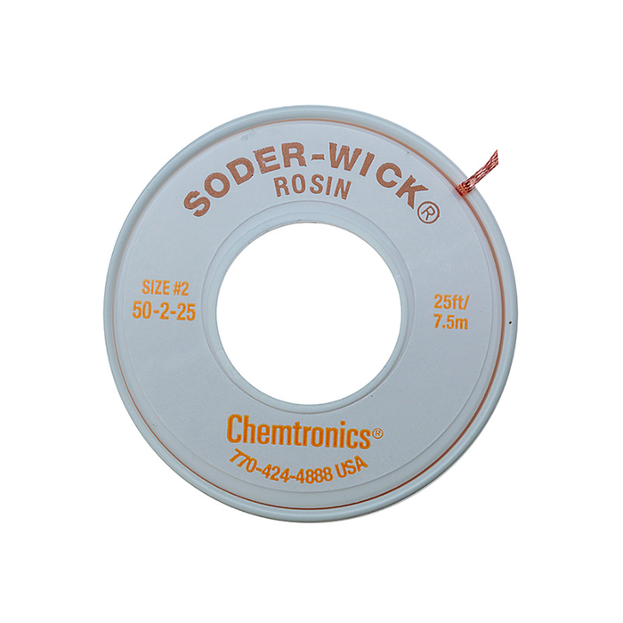 Chemtronics 50-2-25 SODER-WICK Rosin Desoldering Braid .060", 25ft