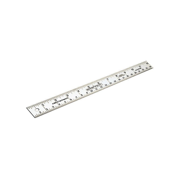 US Tape 50001 CenterPoint Ruler 1" x 12" SS ruler with CenterPoint markings and 16ths