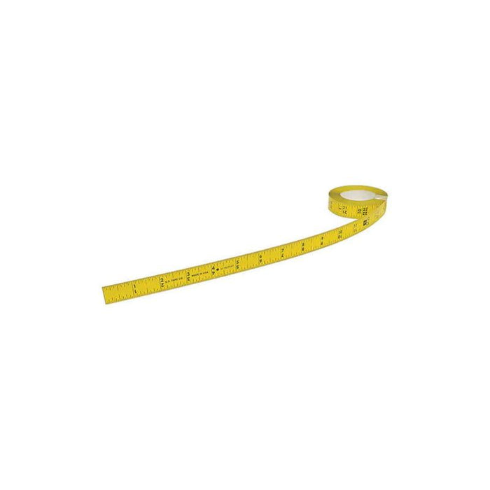 US Tape 50011 Adhesive-Backed Bench Tape 3/4" x 25'; L-R and R-L; 16ths; Yellow Blade