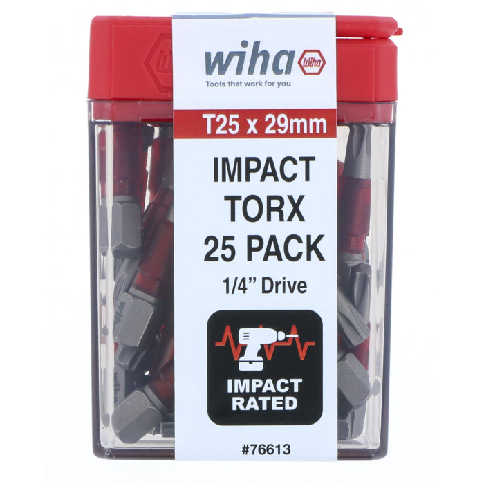 Wiha Tools 76613 MaxxTor Impact Bit TORX® T25 - 29mm - 25 Pack
