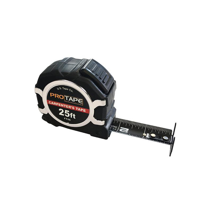 US Tape 51725 ProTape X Series 1" X 25' DS Nylon Coated Hi-Contrast Black Blade w/Push Button Lock