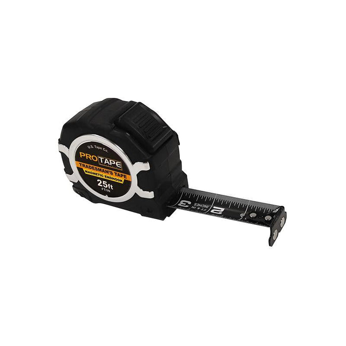 US Tape 51726 ProTape X Series - Tradesmans 1" X 25' DS Nyl Coated Hi-contrast BLK blade w/push button lock & Magnetic Hook