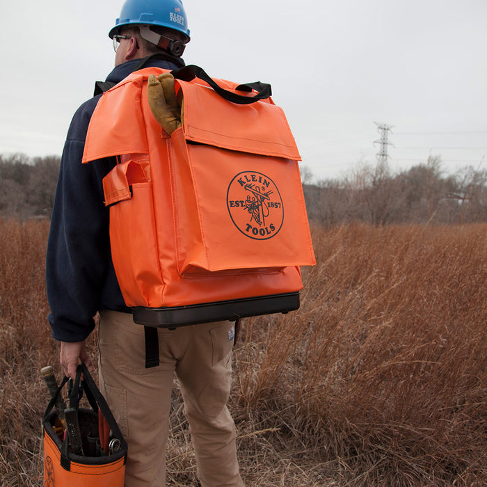 Klein Tools 5185ORA Lineman Backpack, Orange