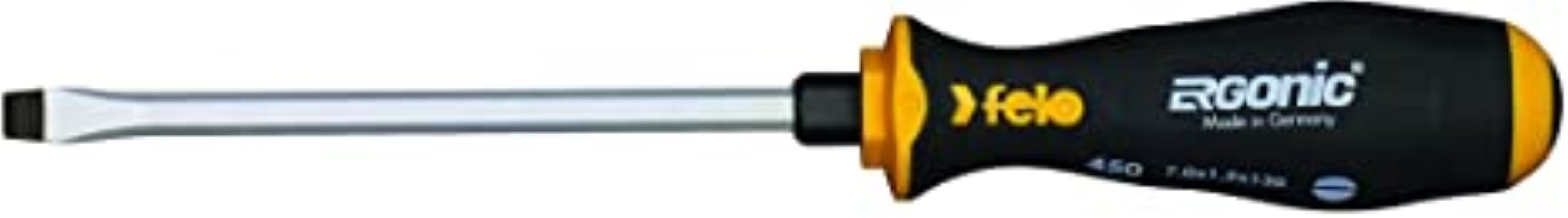 Felo 0715764523 Ergonic 9/32-Inch x 5-Inch Slotted Screwdriver with Hammer Cap