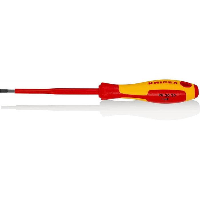 KNIPEX 98 20 35 Slotted Screwdrivers Insulated, 1/8 Inch