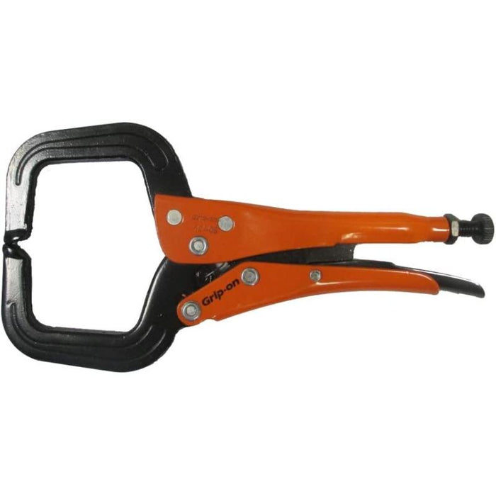 Grip-On 12406 6 Inch Steel C-Clamp Locking Pliers in Orange Epoxy
