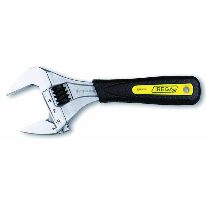 Irega 92SW6 Super-Wide Opening Adjustable Wrench with Replaceable Ergonomic Grip