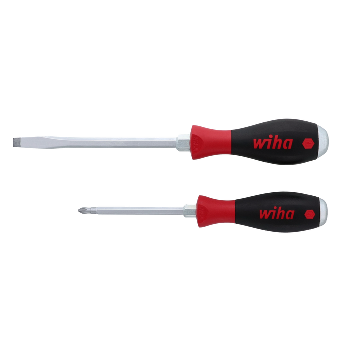 Wiha Tools 53082 SoftFinish X Heavy Duty Slotted / Phillips Screwdriver Set, 2 Pc.