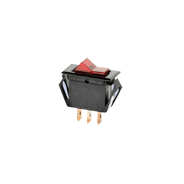 NTE Electronics 54-054 16A Miniature Illuminated Snap-In Rocker Switch