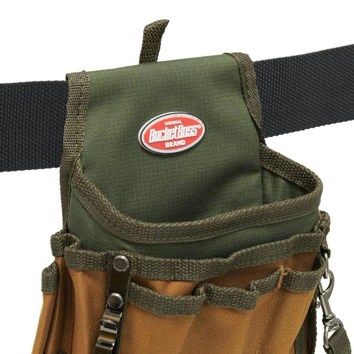 Bucket Boss 54140 Tool Pouch with FlapFit, Pouches - Original Series , Brown