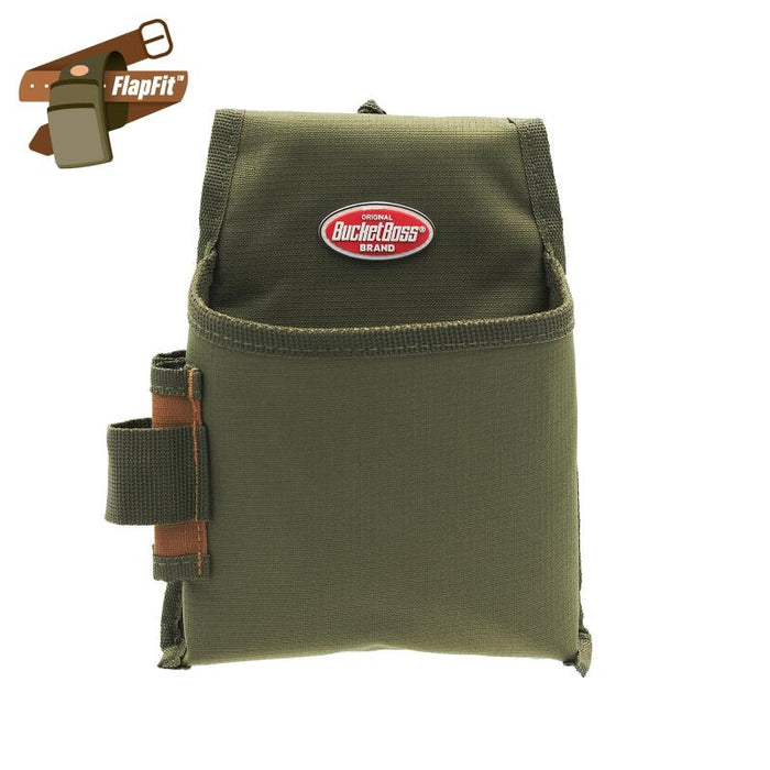 Bucket Boss 54160 Fastener Tool Pouch with FlapFit in Brown, 54160, Green