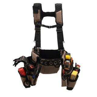 Bucket Boss 55185-TN Tan Framer's Tool Belt with Suspenders.