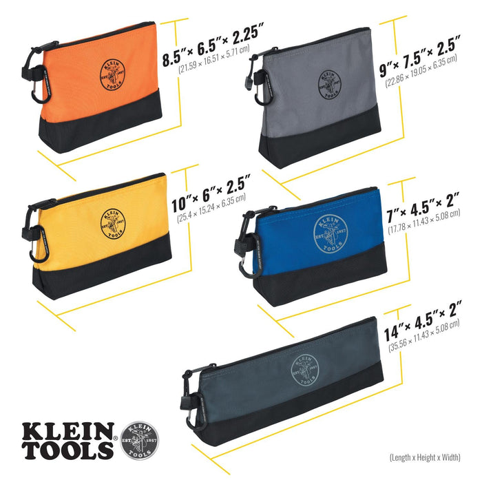 Klein Tools 55569 Stand-Up Zipper Bags, 5-Pack