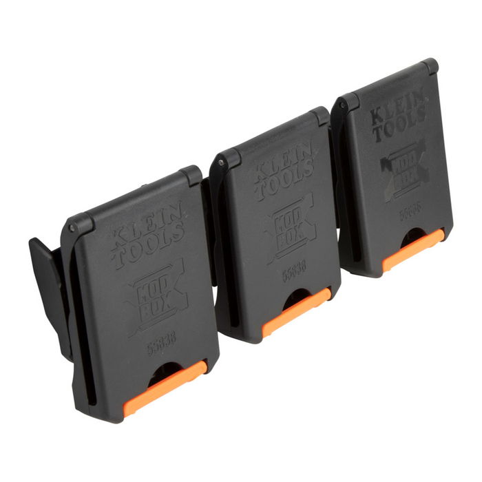 Klein Tools 55838MB MODbox Tool Belt Pouch Clips, 3-Pack