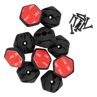 Klein Tools 450-410 Self-Adhesive Cable Mounting Clips, 3-Slot (10-Pack)