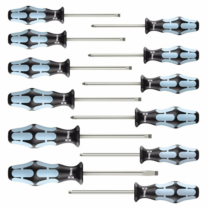 Wera 05347903001 Slotted/Phillips/Square Screwdriver Set, 12 Piece
