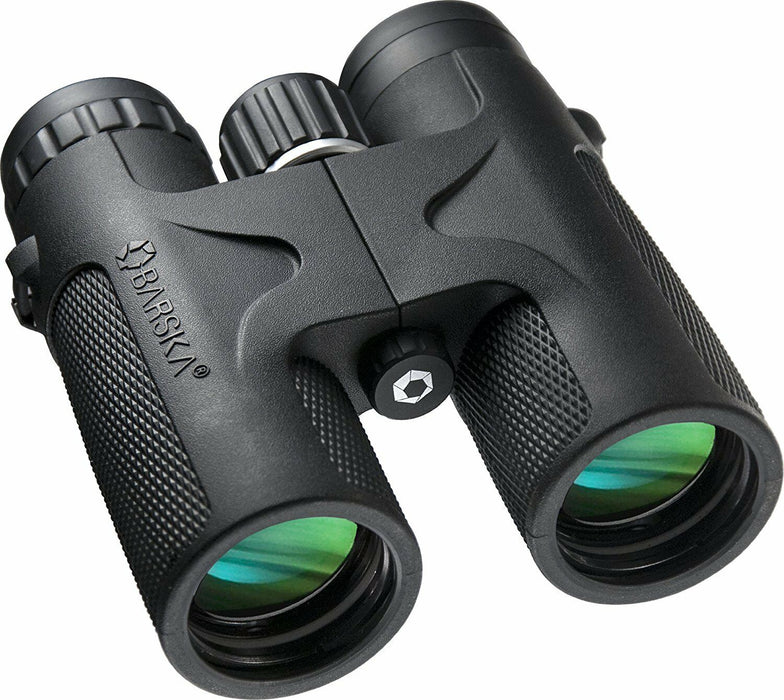 Barska AB11841 Blackhawk Binoculars with Green Lens, 12x42mm, Black
