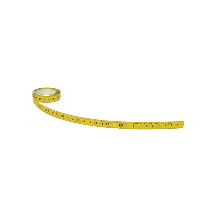 US Tape 58503 Adhesive-backed Bench Tape 3/8" x  50'; R-L; Continuous inches; 16ths Bottom; Yellow Blade
