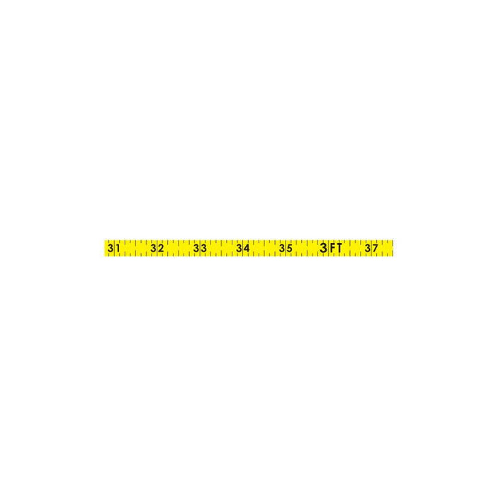 US Tape 58506 Adhesive-backed Bench Tape 3/8" x 25'; L-R; 8ths Top and Bottom; Yellow Blade