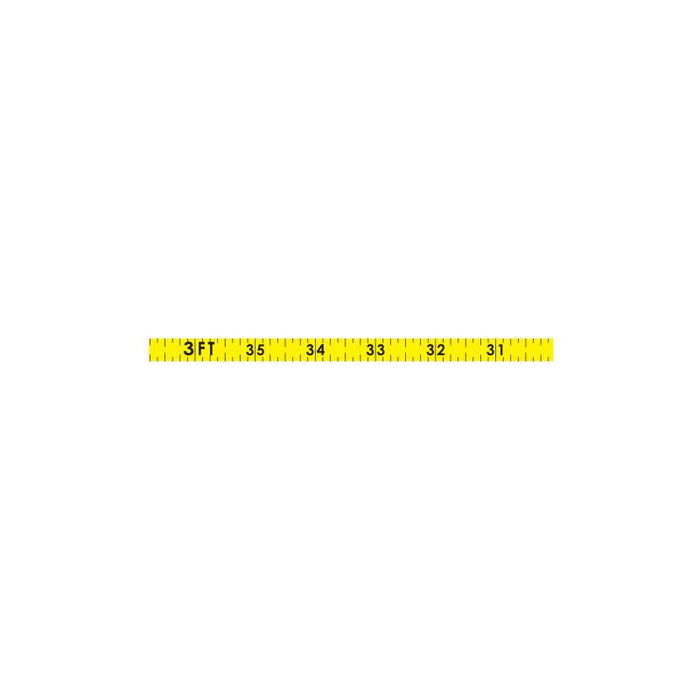 US Tape 58509 Adhesive-backed Bench Tape 3/8" x 25'; R-L; 8ths Top and Bottom; Yellow Blade
