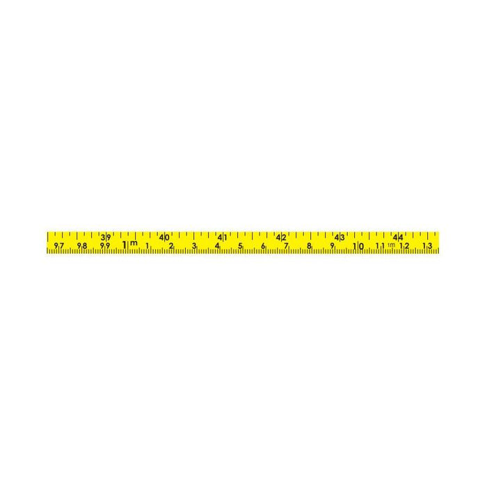 US Tape 58513 Adhesive-backed Bench Tape 3/8" x 50'/15m; L-R; 8ths Top, cm/mm Bottom; Yellow Blade