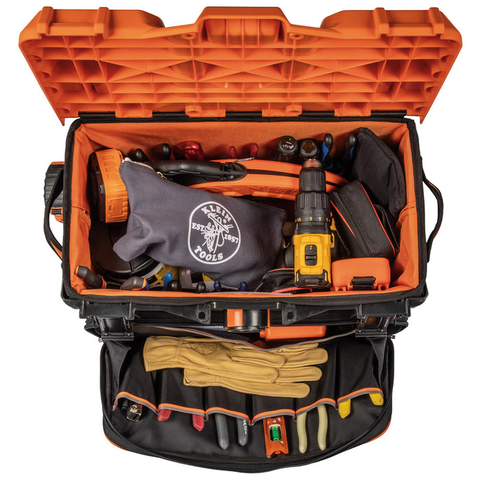 Klein Tools 55473RTB Tool Box, Rolling Tool Bag on Wheels with High Clearance, Portable Tool Box up to 250 Pounds