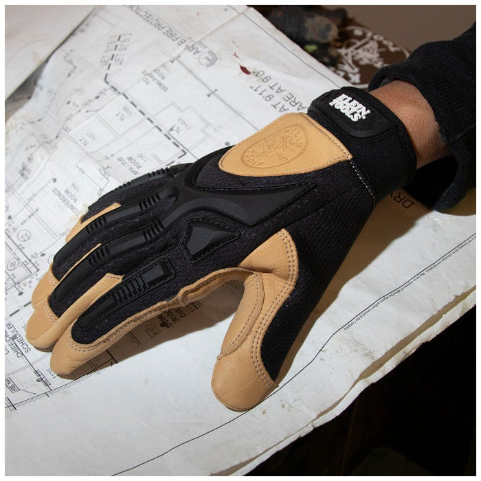 Klein Tools 60188 Leather Work Gloves, Large, Pair