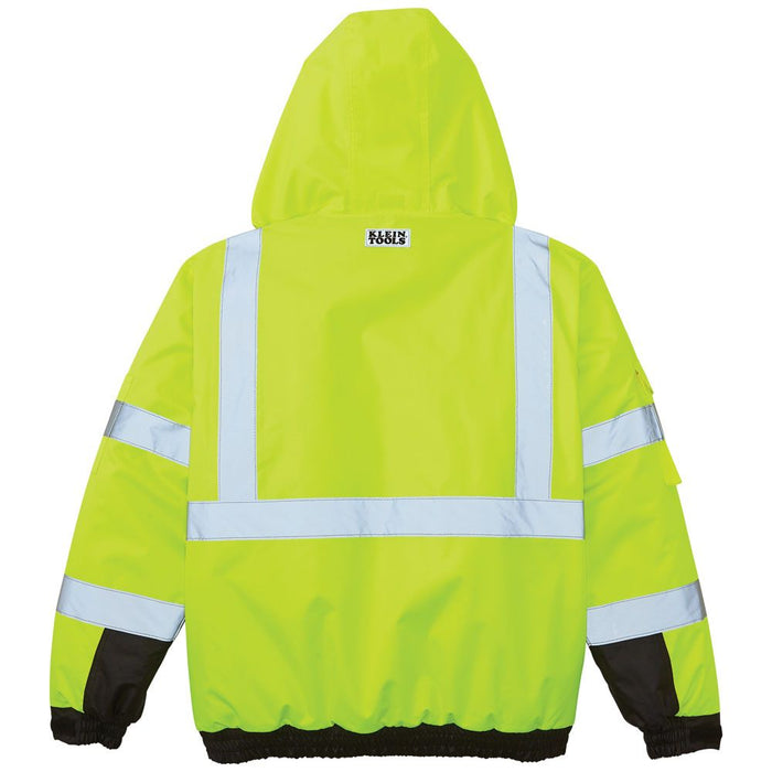 Klein Tools 60501 Bomber Jacket, High-Visibility Reflective Winter Jacket, 220-Gram Insulation for Superior Warmth, ANSI Compliant, XXL