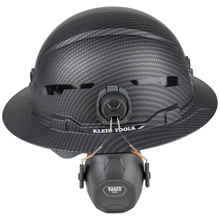 Klein Tools 60502 Hard Hat Earmuffs, Full Brim Style