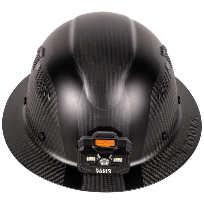 Klein Tools 60512 Klein Carbon Fiber Full Brim Hard Hat with Headlamp, Titan