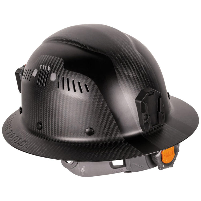 Klein Tools 60512 Klein Carbon Fiber Full Brim Hard Hat with Headlamp, Titan