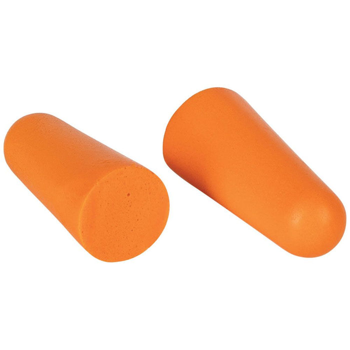 Klein Tools 6054010 Foam Earplugs, 33dB Noise Reduction Rating, Soft Disposable Foam Design, Latex Free, Resealable Pouch, Orange, 10-Pair