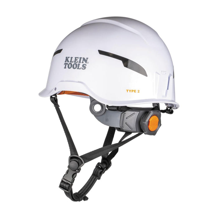 Klein Tools 60564 Safety Helmet, Type-2, Non-Vented Class E, White