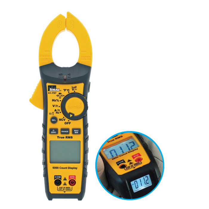 Ideal 61-757 600A AC/DC TRMS TightSight Clamp Meter