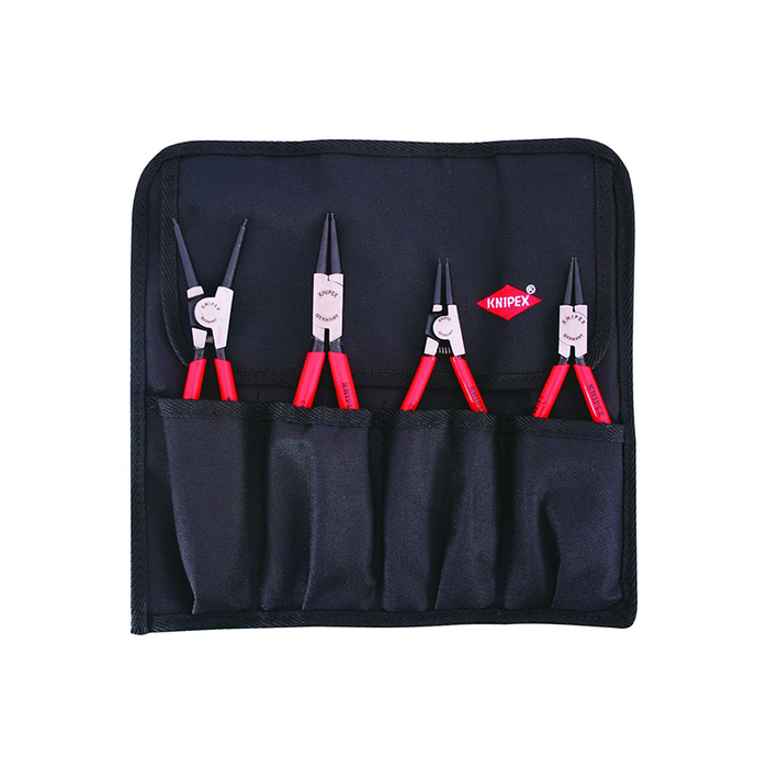Knipex 9K 00 19 51 US Circlip Snap-Ring Pliers Set in Pouch, 4 Piece