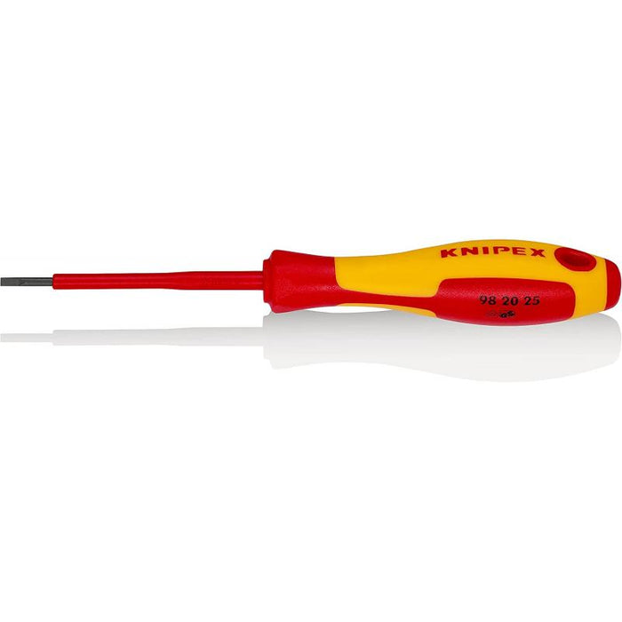KNIPEX 98 20 25 Slotted Screwdrivers Insulated, 3/32 Inch
