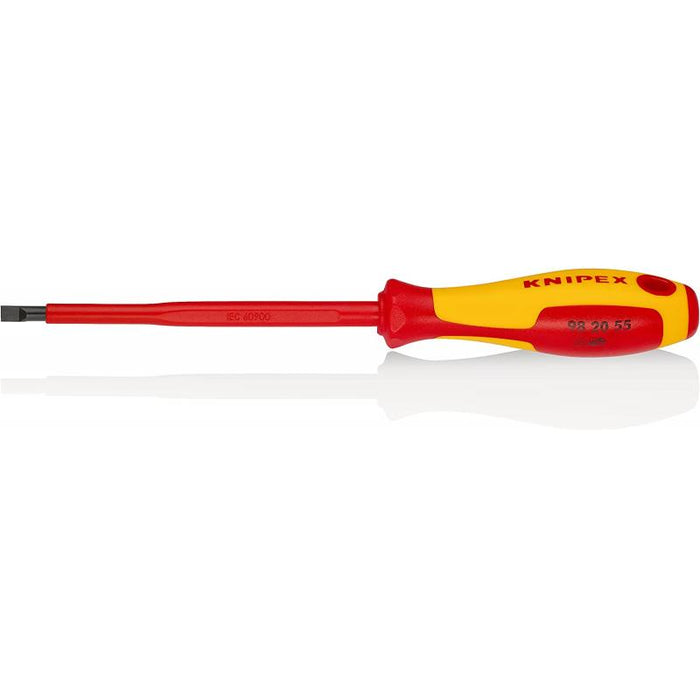 KNIPEX 98 20 55 Slotted Screwdrivers Insulated, 7/32 Inch