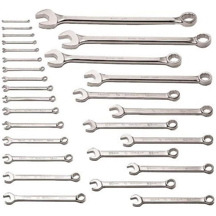 Wright Tool 760 12 Point Metric Combination Wrench Set 28-Piece